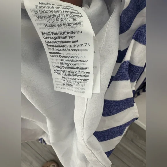 J.Crew Stripe Ruffle Cotton Maxi Dress - 10 - Picture 8 of 12